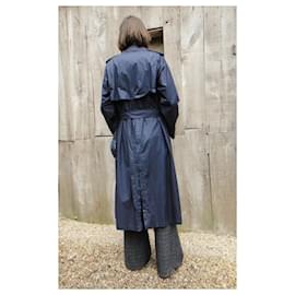 Burberry-lightweight Burberry vintage trench coat size 40-Navy blue