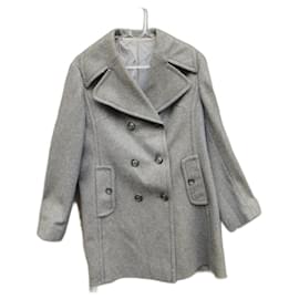 Autre Marque-tamanho de casaco de ervilha vintage 40-Cinza