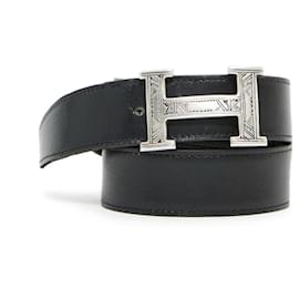 Hermès-SILVER TOUAREG H BUCKLE T80-Noir