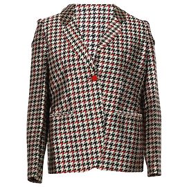 Giorgio Armani Houndstooth Blazer in Multicolor Silk Multiple colors