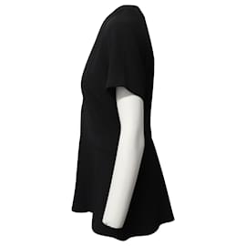 Michael Kors-Michael Kors Peplum Top in Black Polyester-Black