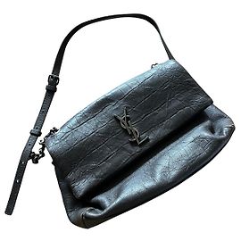 Bolso de mano Yves Saint Laurent de cuero gris oscuro Gris antracita