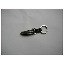 Yves Saint Laurent-Mombasa key ring.-Silver hardware