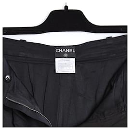 Chanel-02P large black silk satin EN38-Black