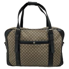 Gucci-267898 Diamante Business Bag-Black,Beige