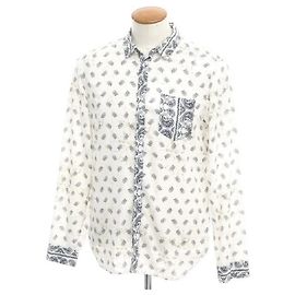 *[Gebraucht] Pierre Balmain Freizeithemd [32/46] Weiß x Grau Weiß