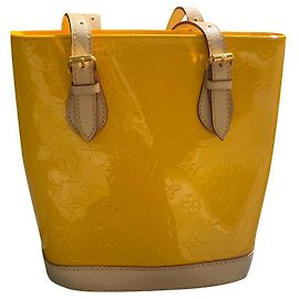 Borsa a secchiello Louis Vuitton Venis in pelle gialla Giallo