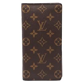 Louis Vuitton-Louis Vuitton Monogram Brazza Bifold Long Wallet-Brown