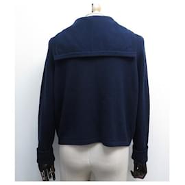 Chanel-NEW CHANEL SWEATER SAILOR VEST P59186 l 44 NAVY BLUE CASHMERE NEW SWEATER-Navy blue