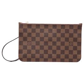 Louis Vuitton-Louis Vuitton Neverfull Pochette Damier Ébène Canvas-Marrom