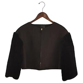 Fendi-**[Used] FENDI Boa switching / jacket / 40 / wool / brown-Brown