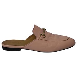 Bailarinas Gucci Princetown en Cuero Rosa Rosa