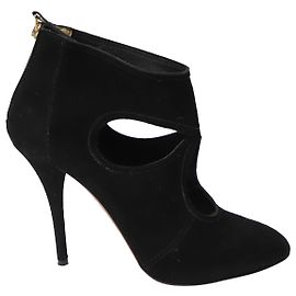 Bottines Aquazzura Sexy Thing en Daim Noir Noir