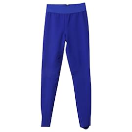 Stella Mc Cartney-Pantaloni skinny elasticizzati a vita alta di Stella McCartney in cotone blu-Blu