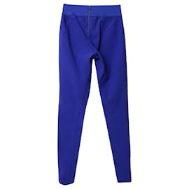 Stella Mc Cartney-Stella McCartney Pantalon Skinny Stretch taille haute en Coton Bleu-Bleu