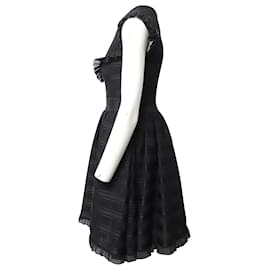 Maje-Maje Rosana Ruffled Trimmed Dress in Black Polyamide-Black