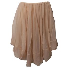 Jil Sander Saia de tule em camadas em nylon rosa Rosa