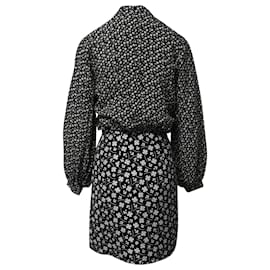 Autre Marque-Boutique Moschino Mini robe en crêpe à imprimé fleuri en viscose noire-Autre