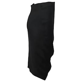 Emporio Armani-Falda lápiz drapeada en viscosa negra de Emporio Armani-Negro
