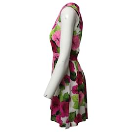Dolce & Gabbana-Dolce & Gabbana Floral Dress in Multicolor Silk-Other,Python print