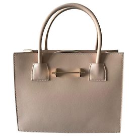 M2malletier Handbag Beige Leather with Shoulder Strap Beige