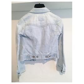 Abercrombie & Fitch-Vintage Abercrombie & Fitch denim jacket. 90s Y2K overfitted cropped style.-Light blue