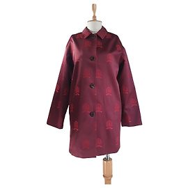 Tommy Hilfiger Long Embroidered Emblem Jacket Red Dark red