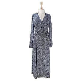 Robe portefeuille maxi Ganni en viscose Multicolore
