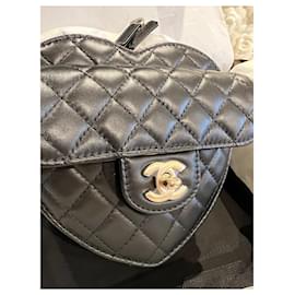 Chanel-Heart bag-Black