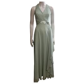 Jenny Packham vestido de baile de chiffon verde seafoam Verde claro Turquesa