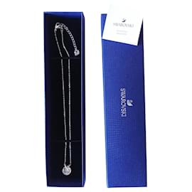 Swarovski-Collier Swarovski avec pendentif en cristal-Argenté,Blanc