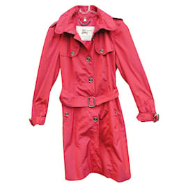 Burberry light trench coat size 40 Red