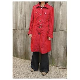 Burberry-Burberry tamanho de trench coat leve 40-Vermelho