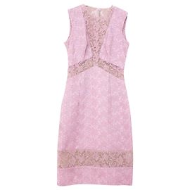Ermanno Scervino Fliederrosa Spitzenkleid Pink