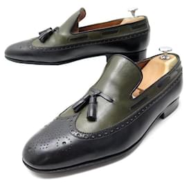 JM Weston-JM WESTON SHOES 181 PomPom loafers 10D 44 TWO-TONE LEATHER SHOES-Other
