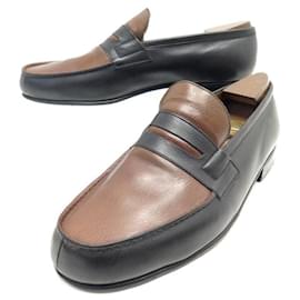 JM Weston-JM WESTON LOAFERS 180 8.5E 42.5TWO-TONE LEATHER SHOES SHOES-Other