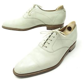 SCARPE JOHN LOBB MEDBOURNE 7.5E 41.5 SCARPE DERBY IN PELLE ECRU Crudo