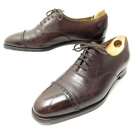 SCARPE JOHN LOBB DOMINGO 7E 41 SCARPE ARANCIONE IN PELLE MARRONE Marrone