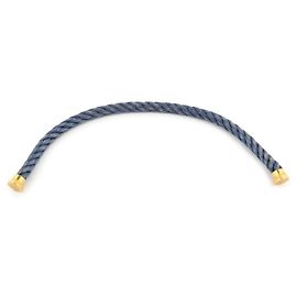 PULSEIRA FRED CABLE FORCE 10 GM 15cm 6b1060 EM AÇO OURO AZUL NOVO Azul