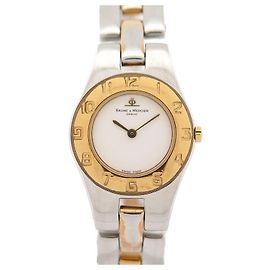 Baume & Mercier RELÓGIO BAUME E MERCIER LINEA 5261 24 RELÓGIO DE QUARTZO DE AÇO E OURO DE DOIS TONS MM Prata