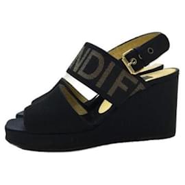 Fendi-Wedge mules-Black