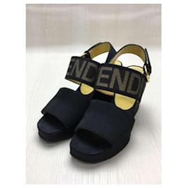 Fendi-Wedge mules-Black