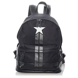 Givenchy Black Star Nylon Backpack Black White