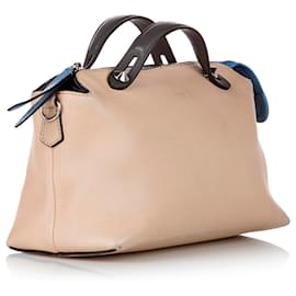 Fendi-Fendi Brown Medium By The Way Cartable en cuir-Marron,Beige