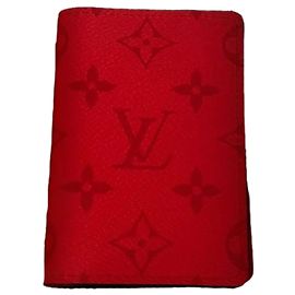 Louis Vuitton Pocket Organizer Red Leather Red