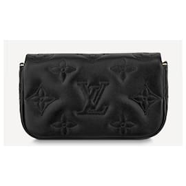 Louis Vuitton-Portafoglio LV Bubblegram con cinturino nuovo-Nero