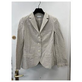 Autre Marque Chaqueta de algodón a rayas blancas y azules Otro