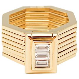 Poiray, "Brazalete de anillo", oro amarillo, diamante. Otro