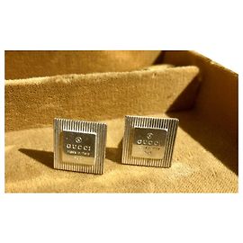 Boutons de manchette en argent Gucci Argenté Bijouterie argentée
