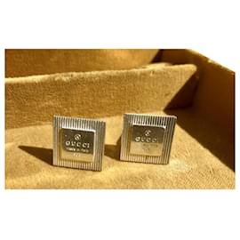 Gucci abotoaduras de prata Prata Hardware prateado